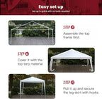 10x10 Gazebo Waterproof Outdoor Canopy Patio Tent Party Tent for Wedding BBQ Cater