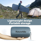 Naturehike Self-Inflating Sleeping Mat Lightweight Comfortable Asleep Pad 1.4" Sponge Filling Ergonomic for Hiking Picnicking Outdoor Activities & Family Camping Portable Foldable (White-Mummy)
