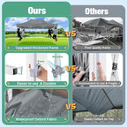 COBIZI 10x15 Heavy Duty Pop-Up Canopy Tent With Sidewalls, Waterproof Easy Setup, Mosquito Netting, Outdoor Instant Screen for Parties, Wedding, Backyard - Carry Bag Included, Gray