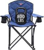 SUNNYFEEL XXL Oversized Camping Chair Heavy Duty 800 LBS for Big Tall People Padded Portable Folding Quad Lawn Chairs with Armrest Cup Holder & Pocket for Outdoor/Travel/Picnic/Camp/Sports