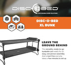 Disc-O-Bed Extra Large Portable Bunk Camping Cots with Carry Bags - Heavy-Duty Indoor or Outdoor Sleeping System, Converts to Bench or Separate Beds, 500 lb Weight Capacity Per Cot, Black