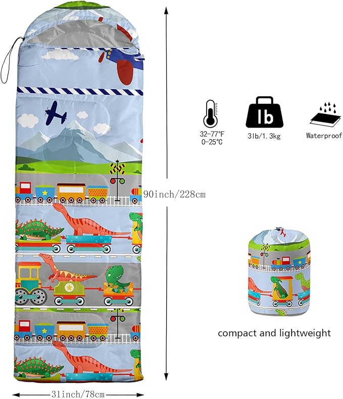 QOOMO Camping Sleeping Bags,3 Season Warm & Cool Weather,Lightweight,Waterproof Sleeping Bags for Adults & Kids Traveling,and Outdoors