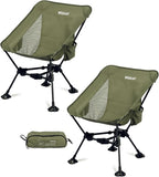WildCall Lightweight Folding Camping Chair Compact Beach Chair with Anti-Sinking Large Feet