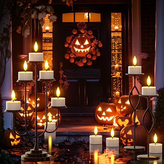 PChero 6 Pack Solar Tea Lights Outdoor Waterproof, Small Solar Lights with Dusk to Dawn Sensor, LED Tealight Candles for Lantern Garden Camping Outside Patio Home Decor,1.5" x 2.1"