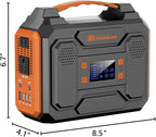 Portable Solar Generator with Panels, 300W Power Station with Solar Panel 60W, 110V AC Outlet Solar Power Pack Generator, Camping 65W Power Bank with DC for Laptop Smart Device RV Outdoor