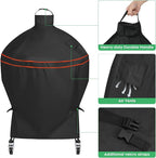 Heavy-Duty 600D Grill Cover fit for Kamado Joe 24-inch Big Joe Series I II III and Other Round 24-inch Charcoal Grill with Similar Sizes, 38" Dia x 55" H