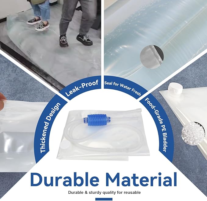 Emergency Drinking Water Storage 45 Gallon 2 Pack, Food-Grade Bathtub Bladder, BPA-Free, Ideal for Emergency Water Bank, Camping, RV Traveling, Hurricane, Storm & Disaster Preparedness Supplies