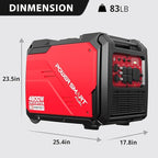 PowerSmart 4800W Portable Inverter Generator, Gas Powered Quiet Inverter Generator with Electric Start & CO Alarm, 223cc Engine Eco-Mode RV Ready for Home Backup, Camping, Tailgating