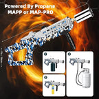 Propane Torch Gun-Powerful Grill Torch Gun, Kitchen Torch Gun with Adjustable Flame, Flamethrower, High Power Cooking Torch for BBQ, Baking, Campfire, Welding (Propane Tank Not Included)