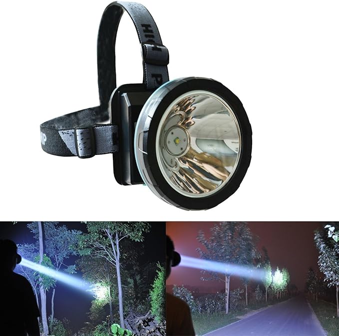 Bright Headlamp Rechargeable LED Torch for Mining,Camping, Hiking, Fishing