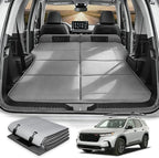 SUV Trunk Car Bed for Honda Pilot, Foldable Non-Inflatable Memory Foam Mattress, Thick Foam Camping Sleeping Pad for SUV Cargo Area, Portable Car Camping Bed for Overlanding with Carry Bag, Gray