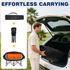 apollo walker Heated Double Camping Chair - Extra Wide Heavy Duty 600lbs Camping Couch with Adjustable Heating, Dual Cup Holder & Carry Bag, Loveseat Camping Chair for Outdoor, Lawn, Park
