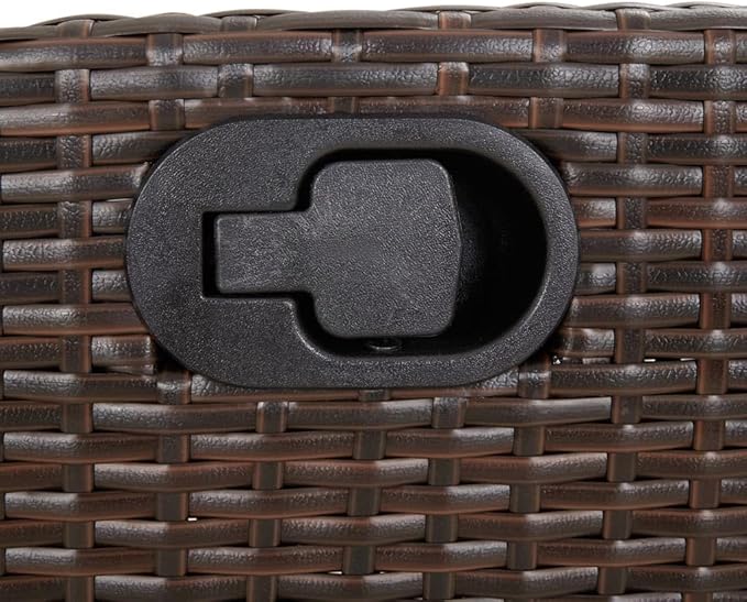 Reclining Patio Chair with Cushions Brown Poly Rattan Porch Chairs Camping Chairs Patio Chairs Living Room Chairs for Dining Patio Bedroom Outdoor
