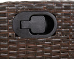 Reclining Patio Chair with Cushions Brown Poly Rattan Porch Chairs Camping Chairs Patio Chairs Living Room Chairs for Dining Patio Bedroom Outdoor