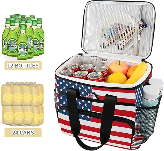 AUUXVA Cooler Bag Large Camping Cooler Tote Lunch Cooler Bag Leakproof Insulated Waterproof Lunch Box