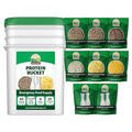 Valley Food Storage Premium Protein Bucket | Freeze Dried Meat & Dairy | 85 Servings, 1,052g Protein | Emergency Food Supply with 25 Year Shelf Life | Prepper Food for Camping & Long-Term Storage