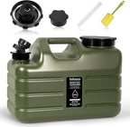 3 Gallon Water Jug, Portable Camping Water Jug Dispenser with Spigot, Leak-Proof Water Storage Containers for Camping, Outdoor, RV, BPA Free Emergency Water Tank, Green