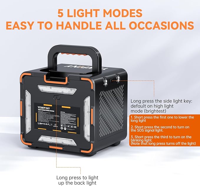 300W Portable Power Station, Solar Generator 259Wh, 70,000mAh LiFePO4 Battery with 65W USB-C PD&Pure Sine Wave AC, Solar Charging for Camping,Home,Emergency Power(SOS Light & LCD Display)
