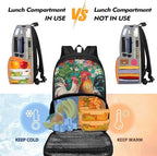 17 Inch Travel Laptop School Backpack for Women Men, Business Work Computer Backpacks Purse Hiking Dayback College Bag with Multi Pockets Large Kids Bookbag, Chicken Rooster Garden