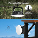VAVOFO 2Pcs 7200mAh 3000LM LED Camping Lantern Rechargeable, 3 Lighting Modes, Portable Tent Light with Magnet, IP65 Waterproof Hanging Light for Emergencies, Power Outages ,Hurricane（2Pcs）