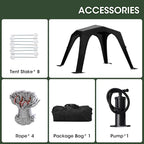 4-6 Person Inflatable Camping Tent Tarp Sun Shelter Blow Up Tent Easy Setup Waterproof Portable Air Canopy House Gazebos for Camping Backpacking Hiking Picnics Fishing