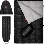 Down Camping Blanket - Lightweight, Packable, Warm & Puffy Outdoor Travel Quilt for Sleep, Hiking, Backpacking, Stadium, Festivals, Water-Resistant Sleeping Bag 55"x79"
