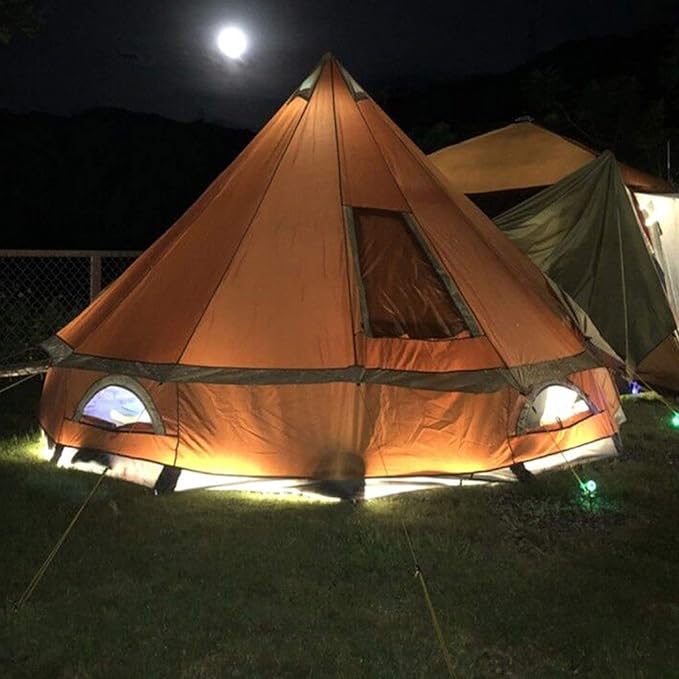 GeRRiT 4M Bell Tent, Tent Yurt 210D Oxford India Tent, Waterproof Bell Tent, Portable Privacy Tent for Family Camping Outdoor Hunting