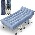 XXL Camping Cot Oversize Cots for Adults Extra Large Cots for Sleeping with Mattress Heavy Duty Camping Bed with Carry Bag Folding Cot for Hiking Camping Indoor Office Nap Vacation Easy to Set up