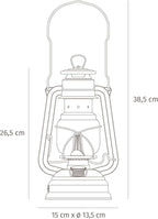 Feuerhand Outdoor Kerosene Fuel Lantern, German Made Weather Resistant Baby Special 276 Galvanized Hurricane Lamp for Camping or Patio, 10 Inches, Matte Black