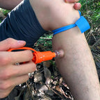 Snake Bite Kit, Bee Sting Kit, Emergency First Aid Supplies, Venom Extractor Suction Pump, Bite and Sting First Aid for Hiking, Backpacking and Camping. Includes Bonus CPR face Shield (Orange)