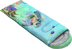 Kids Sleeping Bag for Boys Girls,Checkerboard Cat Print-Lightweight Warm Portable Outdoor Indoor-Waterproof Cold Weather Resistant Sleeping Bag for Camping Hiking