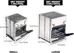 REDCAMP Wood Burning Folding Camp Stove Stainless Steel Grid, Portable Collapsible Backpacking Stove Survival Rocket Stove for Hiking Outdoor Tent Camping Picnic BBQ, Samll