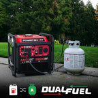 PowerSmart 4400-Watt Dual Fuel Portable Generator with Inverter Technology, CO Protect, 30 amp for Home Use and Emergency Backup