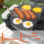QuliMetal Cast Iron Grill Griddle for Weber Q2000N+, Q2200N+, Q2600N+, Q 2800N+ Gas Grills