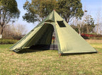 DANCHEL OUTDOOR Backpacking Hot Tent with Stove Jack, 4 Season Lightweight Tipi Tent for 2/4/6 Person Winter Camping Hunting, 10.5FT-16.4FT