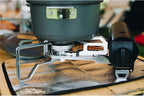 Snow Peak's Home & Camp Burner, Khaki, GS-600KH-US, Designed in Japan, Lifetime Product Guarantee, Lightweight and Compact for Camping, Stable Base for Cooking, One Size