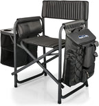 Picnic TIME NFL Unisex-Adult NFL Fusion Camping Chair with Side Table and Soft Cooler, Beach Chair for Adults, Lawn Chair