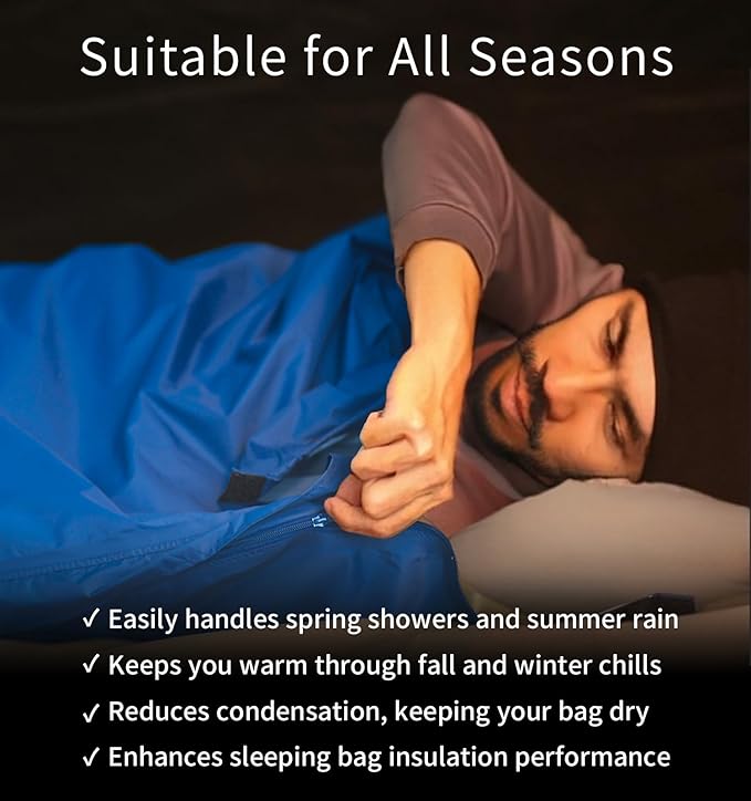 Litume Bivy Sack Sleeping Bag Cover – Waterproof Mummy-Style, Compact & Lightweight Shelter for Stealth Camping Backpackers Wild bushcraft Equipment Outdoor Survival