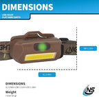 Nightstick USB-4510F Multi-Flood USB Headlamp w/Brim Clip & Camo Strap - LiPo - Flat Dark Earth
