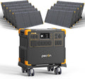 PECRON Portable Power Station E3800 LFP with 9x300W Solar Panels, 3840Wh LiFePO4 Battery, 4200W Solar Generator, Expandable to 53.76kWh Power Station Backup, Fast Charging for Home Emergency, Camping