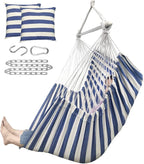 ADVOKAIR Hammock Chair Large 70.9"x47.2", 32% Bigger XXL Hanging Swing Chair with 500lbs Capacity, Heavy Duty Steel Spreader Bar, Extra Roomy Comfort for Adult Indoor Outdoor Bedroom Patio
