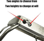 TreGoo Ultralight Mini Camp Grill with Foldable Legs – 304 Stainless Steel Grate, Portable Gas Stove & Campfire Stand, Compact Grill Grid for Backpacking/Camping/Hiking/Picnic/Travel/Fishing (Weave)