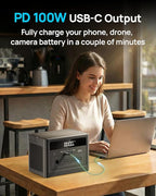 2026 Portable Power Station 600W (Surge 1200W), 576Wh LiFePO4 Battery Solar Generator, Power Bank 110V Pure Sine Wave AC Outlet with PD 100W USB-C Fast Charging for Home Use, Hurricane Emergency, RVs