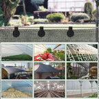 soputry Shade Cloth Heavy Duty Lock Grip, 100 Pcs Plastic Clips Windproof Awning Clamp Greenhouse Fix Tent Accessory for Garden Netting Sun Net(square-20 Pcs)
