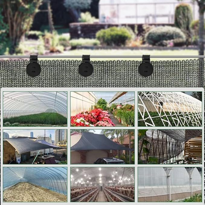 Shade Cloth Heavy Duty Lock Grip, 2023 New Shade Cloth Plastic Clips Windproof Awning Clamp Grip, Greenhouse Shade Cloth Fix Clamp Tent Clips Accessory for Garden Netting Sun Shade Net (White-20 Pcs)