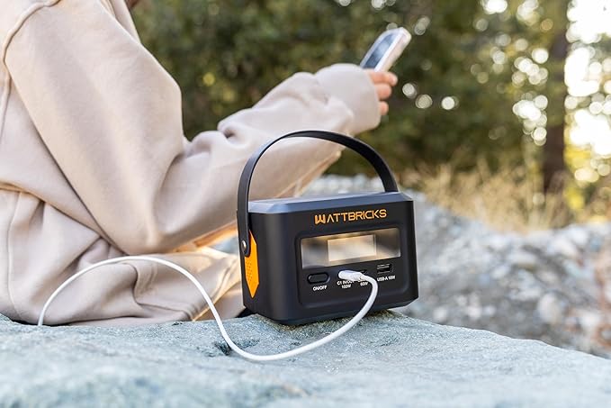 120-Watt Peak With 99.2Whr Portable Power Station, Airline Approved, USB-C 100W, Solar Generator Power Supply for Home Camping RV, Emergency (H100)