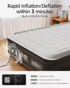CHILLSUN 2026 Upgraded Air Mattress Full with Built in Pump, 18" Raised Comfort Blow up Mattress Inflatable Mattress Colchon Inflable, Flocked Top Air Bed with Storage Bag for Home Camping & Guests