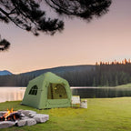 2025 Upgraded Waterproof Inflatable Camping Tent, Large Blow-Up Air Tent, No Assembly Needed Luxury Glamping House, Oxford Fabric