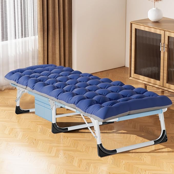LILYPELLE Tanning Chair with Face Hole, Heavy Duty Outside Lounge Chairs with Mattress, Folding Outdoor Face Down Tanning Chair Arm Hole for Beach Poolside Patio Sunbathing Lawn Camping
