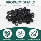 50 Pcs Bungee Cord Hook 4cm Camping Tent Hooks for Tents Canopies Elastic Cord End Buckles Hanging Lights DIY Accessories for Outdoor Use, Small Plastic Hooks for Stable Tent Setup